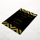 Klassieke Gouden Lijn Golf Save The Date Kaart (Gedraaid)
