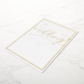 Klassieke Gouden Lijst Romantische Kalligrafie Huw Folie Uitnodiging (Gedraaid)