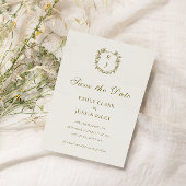 Klassieke Gouden Monogram Bewaar de Datum Bruiloft Kaart