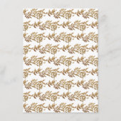 Klassieke Gouden Monogram Botanische Kreeft Trouwe Menu (Achterkant)