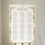 Klassieke Gouden Monogram Botanische Kreeft Trouwe Poster<br><div class="desc">*GEEN ECHTE FOLIE ___________________________ ***dit ontwerp maakt deel uit van een collectie*** Ervaar de charme van tijdloze elegantie met mijn officiële Traditional Monogram Krans Classic en Elegant Wedding Collectie. Dit collectie is voorzien van gepersonaliseerde design met een ingewikkeld geweven krans en lijst, die de essentie van een klassieke, gedenkwaardige bruiloft...</div>