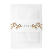 Klassieke Gouden Monogram Botanische Kreeft Trouwe Uitnodigingen Wikkel (Voorkant Voorbeeld)