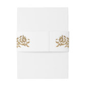 Klassieke Gouden Monogram Botanische Kreeft Trouwe Uitnodigingen Wikkel (Achterkant Voorbeeld)