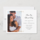 klassieke gouden monogram foto behalve de datum aankondiging (Achterkant)