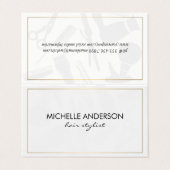 Klassieke Gouden Rand Haarstylist Visitekaartje (Buitenkant ongevouwen)