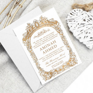 Klassieke Gouden Rand Islamitische Aqiqa Aqeeqa Ba Kaart