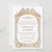 Klassieke Gouden Rand Islamitische Aqiqa Aqeeqa Ba Kaart (Voorkant)