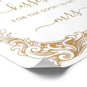 Klassieke Gouden Rand Wit Hoeveel Kisses Spel Poster (Hoek)