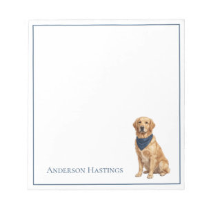 Klassieke Gouden Retriever Gepersonaliseerd Notitieblok