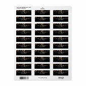 Klassieke Gouden Sterren Modern Kerstmis Etiket (Full Sheet)