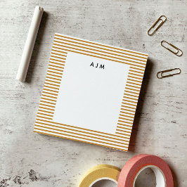 Klassieke Gouden Strepen Monogram Post-it® Notes