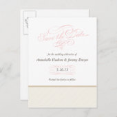 Klassieke gouden strepen redden de datums aankondigingskaart (Voorkant / Achterkant)