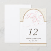 Klassieke Gouden Strepen Tafelnummer (Voorkant / Achterkant)