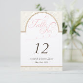 Klassieke Gouden Strepen Tafelnummer (Staand voorkant)