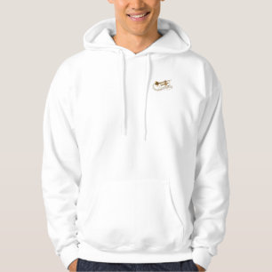 Klassieke Gouden Trompet & Muzieknoten Witte Hoodi Hoodie