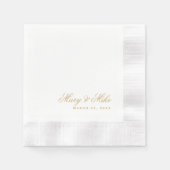 Klassieke Gouden Trouwgunst Decor Servet (Voorkant)