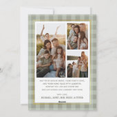 Klassieke Gouden Vakantie Fotokaart, Vrolijk Kerst Feestdagenkaart (Achterkant)