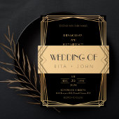 Klassieke gouden vintage bruiloft uitnodigingen wikkel