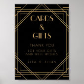 Klassieke Gouden Vintage Kaarten en Geschenken Tro Poster (Voorkant)