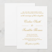 Klassieke goudkalligrafiemanteling voor bruiloft kaart (Voorkant / Achterkant)