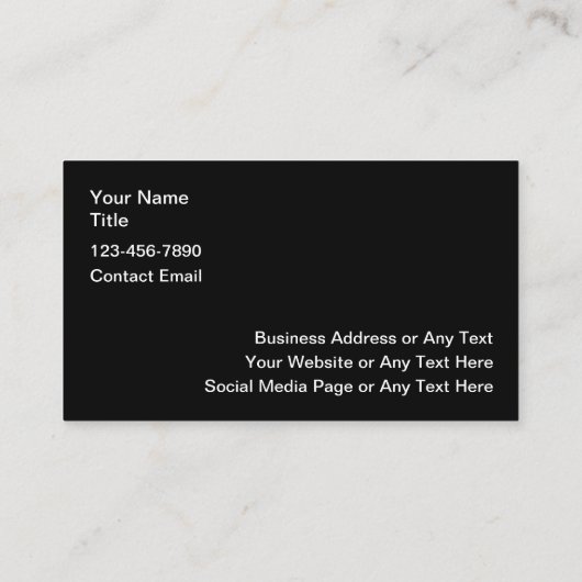 Klassieke goudkleurige glanzende Visitekaartjes (Achterkant)