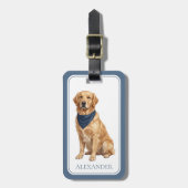 Klassieke Goudkleurige Retriever Bagagelabel (Voorkant verticaal)