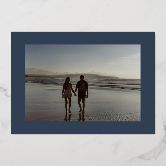 klassieke goudkreeft burgundy navy , met uitzonder folie uitnodiging (Achterkant)