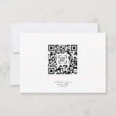 klassieke goudmonogram QR CODE BACK bruiloft RSVP Kaartje (Achterkant)