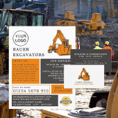 Klassieke graafmachine, bouwmachines Adverteren Flyer