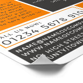 Klassieke graafmachine, bouwmachines Adverteren Poster (Hoek)