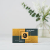 Klassieke Graceful Gold Elegance Founder CEO Visitekaartje (Staand voorkant)