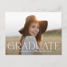 Klassieke Grad Bewerkbare Kleur Afstudeerkaart Briefkaart