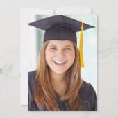 Klassieke Graduation Cap Zwart Goud Foto Kaart (Achterkant)