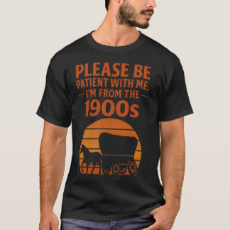 Klassieke Grafische Vintage 'Wees Geduldig, Ik Kom T-shirt