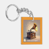 Klassieke Gramophone Revival Sleutelhanger (Voorkant Links)