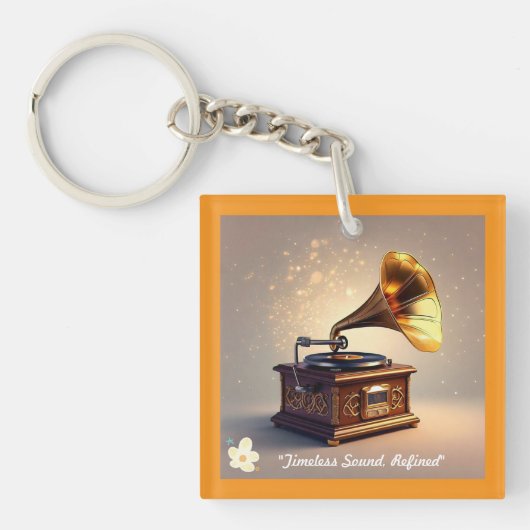 Klassieke Gramophone Revival Sleutelhanger (Voorkant)