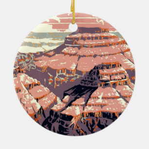 Klassieke Grand Canyon National Park WPA-poster ku Keramisch Ornament