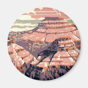 Klassieke Grand Canyon National Park WPA-poster ku Magneet