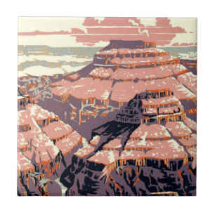 Klassieke Grand Canyon National Park WPA-poster ku Tegeltje