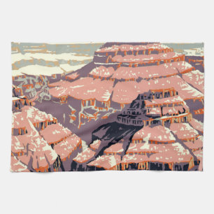Klassieke Grand Canyon National Park WPA-poster ku Theedoek