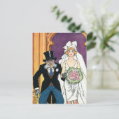 Klassieke grappige bruiloft, Mei December romance Briefkaart (Staand voorkant)