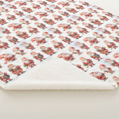 Klassieke grappige Kerstman rood en wit Sherpa Deken (3/4)