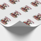 Klassieke Grappige Kerstmis Hoogland Koe Jingle Be Cadeaupapier (Hoek)