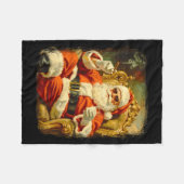 Klassieke Grappige Koele Grote Baas Santa Fleece Deken (Voorkant (Horizontaal))