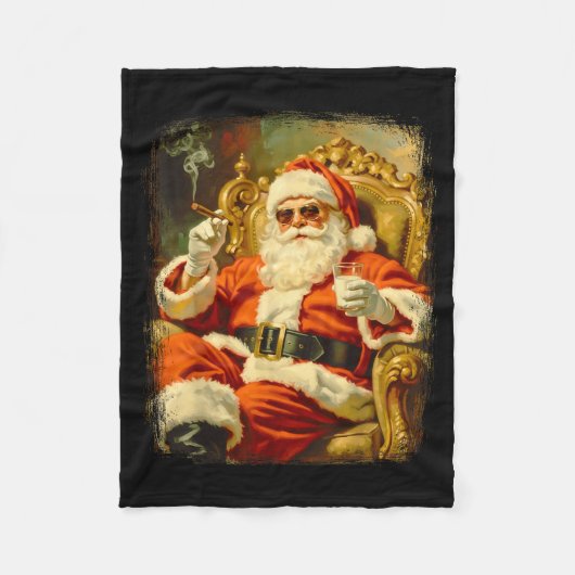 Klassieke Grappige Koele Grote Baas Santa Fleece Deken (Voorkant)
