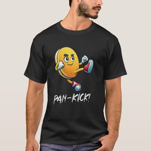 Klassieke Grappige Pannenkoekenpan Karate Trap Jon T-shirt (Voorkant)
