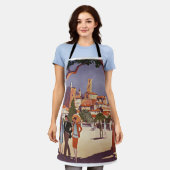 Klassieke Grasse Zomer Kunst Schort (Gedragen)