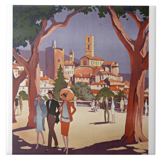Klassieke Grasse Zomer Kunst Tegeltje (Voorkant)