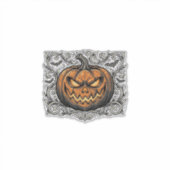 Klassieke Gravure Halloween Pompoen Shirt Ontwerp_ Sticker (Voorkant)