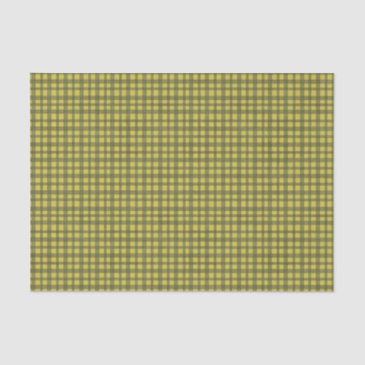 Klassieke Green Gingham Plaid Minimal Christmas Tissuepapier (Voorkant)